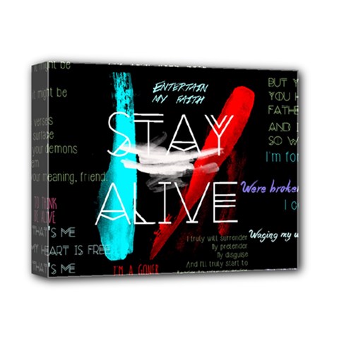 Twenty One Pilots Stay Alive Song Lyrics Quotes Deluxe Canvas 14  x 11  (Stretched) from ArtsNow.com