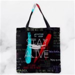 Twenty One Pilots Stay Alive Song Lyrics Quotes Grocery Tote Bag