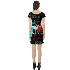 Short Sleeve Skater Dress Back Short Sleeve Skater Dress Back