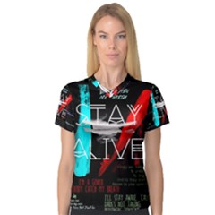 V-Neck Sport Mesh T-Shirt 