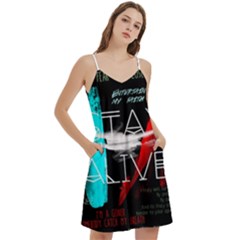 Mini Camis Dress With Pockets 