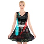 Twenty One Pilots Stay Alive Song Lyrics Quotes V-Neck Sleeveless Dress