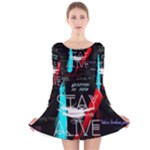 Twenty One Pilots Stay Alive Song Lyrics Quotes Long Sleeve Velvet Skater Dress