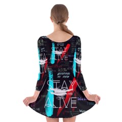 Long Sleeve Velvet Skater Dress 