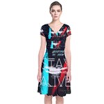Twenty One Pilots Stay Alive Song Lyrics Quotes Short Sleeve Front Wrap Dress
