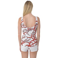 One Piece Boyleg Swimsuit 