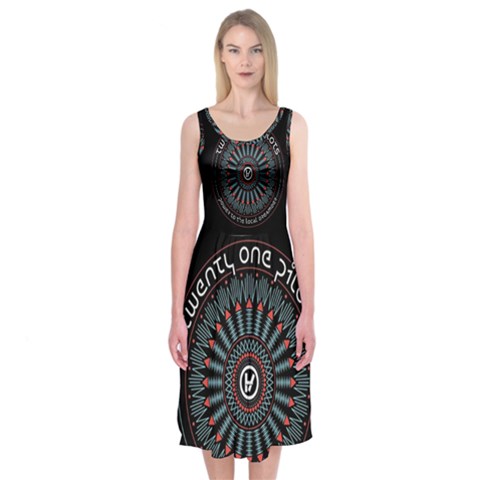 Twenty One Pilots  Midi Sleeveless Dress from ArtsNow.com