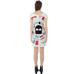 Short Sleeve Skater Dress Back Short Sleeve Skater Dress Back