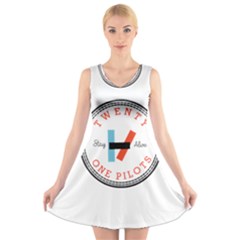 V-Neck Sleeveless Dress 