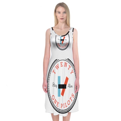 Twenty One Pilots  Midi Sleeveless Dress from ArtsNow.com