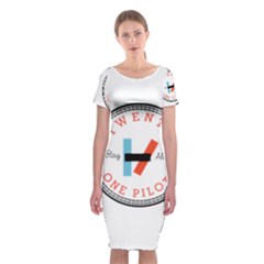 Classic Short Sleeve Midi Dress Front Classic Short Sleeve Midi Dress Front