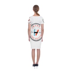 Classic Short Sleeve Midi Dress Back Classic Short Sleeve Midi Dress Back