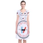 Twenty One Pilots  Short Sleeve Front Wrap Dress