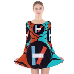 Long Sleeve Velvet Skater Dress 