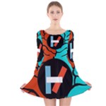 Twenty One Pilots Long Sleeve Velvet Skater Dress