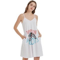 Mini Camis Dress With Pockets 