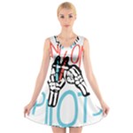 Twenty One Pilots V-Neck Sleeveless Dress