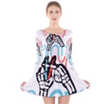 Twenty One Pilots Long Sleeve Velvet Skater Dress