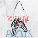 Zipper Medium Tote Bag Front