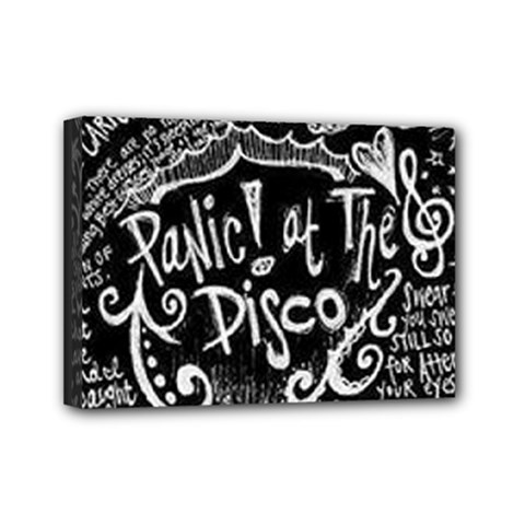 Panic ! At The Disco Lyric Quotes Mini Canvas 7  x 5  (Stretched) from ArtsNow.com