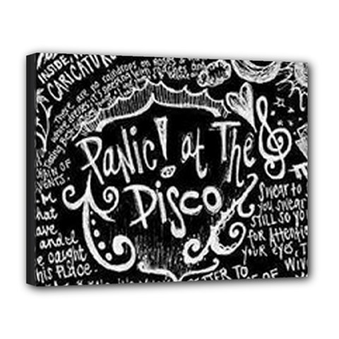 Panic ! At The Disco Lyric Quotes Canvas 14  x 11  (Stretched) from ArtsNow.com