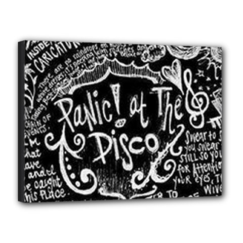 Panic ! At The Disco Lyric Quotes Canvas 16  x 12  (Stretched) from ArtsNow.com