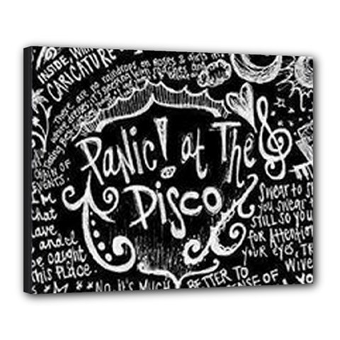Panic ! At The Disco Lyric Quotes Canvas 20  x 16  (Stretched) from ArtsNow.com