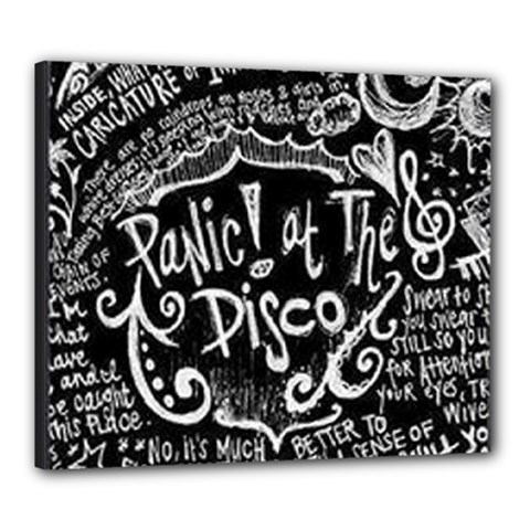 Panic ! At The Disco Lyric Quotes Canvas 24  x 20  (Stretched) from ArtsNow.com