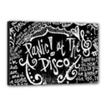 Panic ! At The Disco Lyric Quotes Canvas 18  x 12  (Stretched)