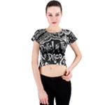 Panic ! At The Disco Lyric Quotes Crew Neck Crop Top