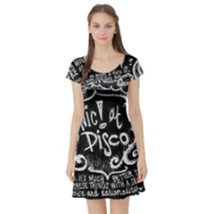 Short Sleeve Skater Dress Front Short Sleeve Skater Dress Front