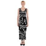 Panic ! At The Disco Lyric Quotes Fitted Maxi Dress