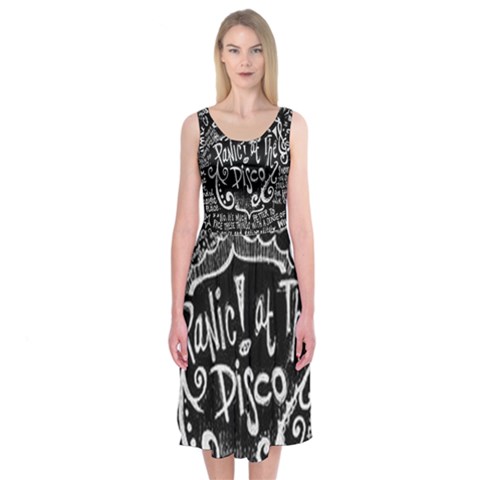 Panic ! At The Disco Lyric Quotes Midi Sleeveless Dress from ArtsNow.com