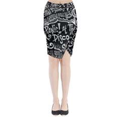 Panic ! At The Disco Lyric Quotes Midi Wrap Pencil Skirt from ArtsNow.com