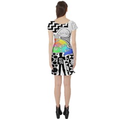 Short Sleeve Skater Dress Back Short Sleeve Skater Dress Back