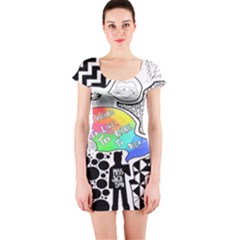 Short Sleeve Bodycon Dress Front