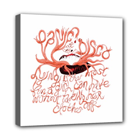 Panic At The Disco   Lying Is The Most Fun A Girl Have Without Taking Her Clothes Mini Canvas 8  x 8  (Stretched) from ArtsNow.com