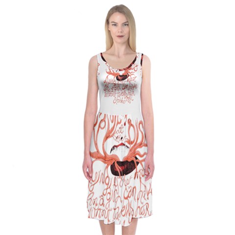 Panic At The Disco   Lying Is The Most Fun A Girl Have Without Taking Her Clothes Midi Sleeveless Dress from ArtsNow.com