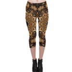 3d Flower Fractal Art Pattern Capri Leggings 