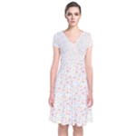 Sprinkles Shawl Short Sleeve Front Wrap Dress