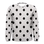 Polka Dots - Black on Pastel Pink Men s Long Sleeve T-shirt