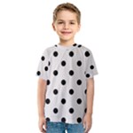 Polka Dots - Black on Pastel Pink Kid s Sport Mesh Tee