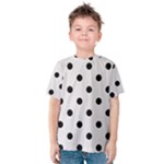 Polka Dots - Black on Pastel Pink Kid s Cotton Tee
