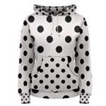 Polka Dots - Black on Pastel Pink Women s Pullover Hoodie