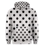 Polka Dots - Black on Pastel Pink Men s Zipper Hoodie