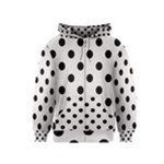 Polka Dots - Black on Pastel Pink Kid s Zipper Hoodie