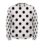 Polka Dots - Black on Pastel Pink Men s Sweatshirt