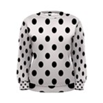 Polka Dots - Black on Pastel Pink Women s Sweatshirt