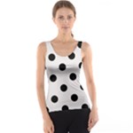 Polka Dots - Black on Pastel Pink Tank Top