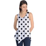 Polka Dots - Black on Pastel Pink Sleeveless Tunic